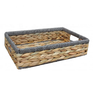 Best Quality Wholesale Luxury <b>Wicker</b> Serving Tray Home Decorative Item With Handles Serving Storage Tray Top Standard Product - Product Image 3