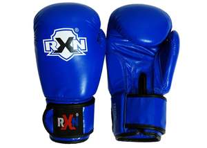 Gants de boxe RXN pour hommes, couleur bleue, gants d'entraînement en PU - Product Image 4