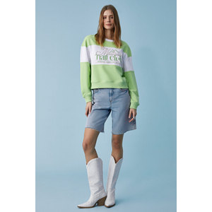 ETHIQUET PAYNE Sudadera oversize con cuello redondo para mujer - Product Image 2