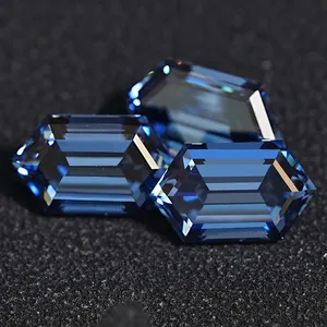 SICGEM 7*12Mm 3.5 Karat Perhiasan Mentah Lab Hidrotermal Tumbuh Harga Zamrud Kolombia