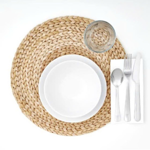Wholesale Water Hyacinth Handmade <b>Round</b> Braided <b>Placemats</b> With Customized Request-<b>Gold</b> Plated From BLUE LOTUS Vietnam - Product Image 2