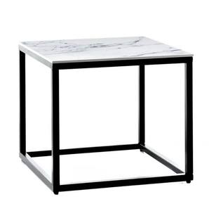 Table basse en fer moderne et simple, plateau en bois, base noire, finition noyer, design modulaire, meubles de salon, marque VISHAL HANDICRAFT - Product Image 5