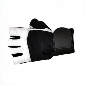 GAF High Quality Customizable Half-Finger Brown Non-Slip PU Unisex Gym Gloves Workout <b>Weight</b> Lifting Wholesale - Product Image 5