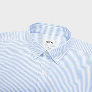 Aristino Milano เสื้อเชิ้ตผ้าคอตตอนผู้ชายคอจีน300ก. กันรอยยับระบายอากาศได้ ALSU010S0สไตล์ชุดทำงานฤดูร้อนขายส่ง - Product Image 2