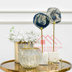 Home Intérieurs Sculpture de table en marbre d'agate pour bureau Décorations de bureau Sculpture en marbre d'agate abstraite unique Best Seller - Product Image 1