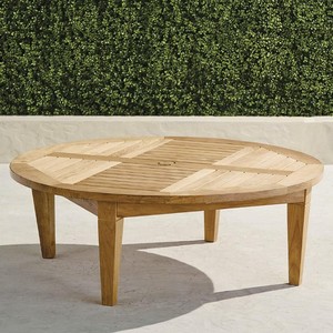 TABLE BASSE EN BOIS DE TECK ROND POUR L'EXTÉRIEUR FABRIQUÉ EN INDONÉSIE - Product Image 1