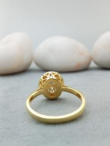 D'VINS JEWELS Bague de Fiançailles Style Classique et Art Déco Forme Ovale VVS Lab Grown Moissanite et Argent 925 pour Mariage - Product Image 4