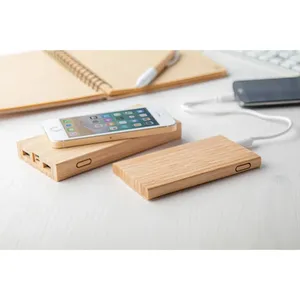 Banque d'alimentation sans fil en bambou écologique Wooster – Gadgets promotionnels - Product Image 4
