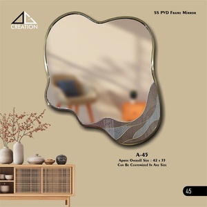 Mejore la decoración de su hogar con este espejo de Marco Premium SS 304 PVD con un diseño de martillo único que agrega lujo - Product Image 6