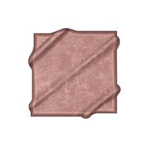 Écharpe carrée en crêpe de soie rose poudré avec motif brossé - Product Image 2