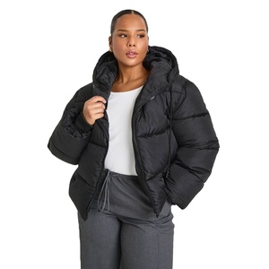 High Quality Knitted Canvas Winter Puffer Jacket for Women with Breathable <b>Polyester</b> <b>Filling</b> and Style - Product Image 1