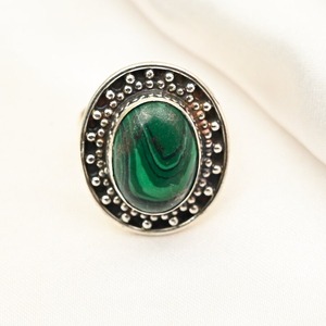 แหวนคลาสสิกสไตล์โบโฮ925สเตอร์ลิงเงินมรกตอัญมณีแฮนด์เมดเครื่องประดับสำหรับผู้หญิงโรเดียมของขวัญแต่งงานที่สมบูรณ์แบบสำหรับความรัก - Product Image 3