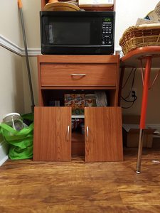 ตู้ครัวเชอร์รี่สูงเปิด Shelves1-Drawer และที่เก็บปิดล้อมด้านล่าง - Product Image 5