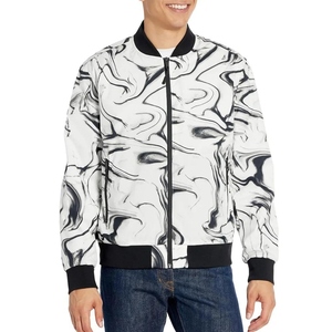 Nouvel arrivage de blouson bombardier d'hiver de haute qualité pour hommes blouson bombardier universitaire en polyester matelassé de couleur unie avec logo personnalisé - Product Image 2