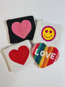Handmade Seed Beads coin pouch with <b>embroidery</b> design Wholesale beaded coin purses with intricate handmade MD Handicrafts - Product Image 5