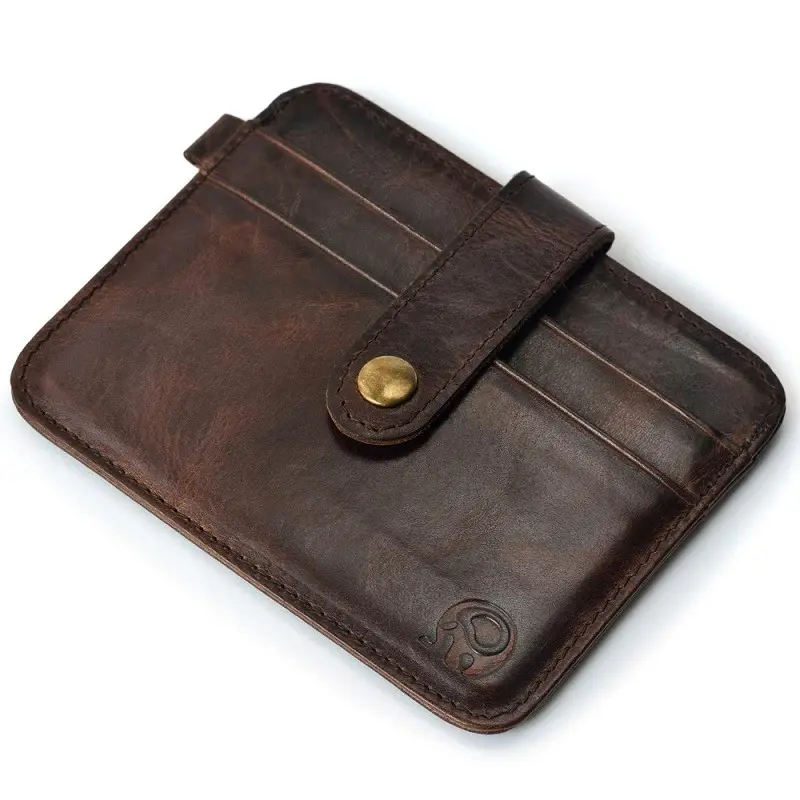 Men Genuine Leather Slim Wallet Male Small Purse Mini Money Bag Wallet Thin Man's Wallet Card Holder