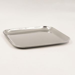 Plateau de service rectangulaire en acier inoxydable de qualité alimentaire, type plat en métal, MOQ 100 pièces - Product Image 3