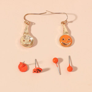 ของขวัญวันหยุดขายส่งน่ารักเด็กจำนวนมากเคลือบเสน่ห์ฮาโลวีนต่างหูสตั๊ด - Product Image 3