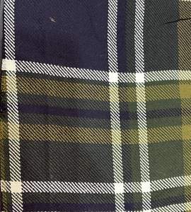 Tissu tissé en mélange acrylique 100% Cotswool 300 Gsm, motifs tendance bleu marine, blanc et olive pour vestes élégantes, couleurs bleu marine, blanc et olive - Product Image 3