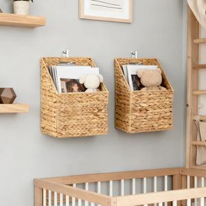 Panier de rangement suspendu 2 tailles Paniers muraux Panier de rangement fait à la main Vente en gros écologique Fabriqué au Vietnam - Product Image 4