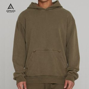 Sweat à capuche en silicone 3D AIFRAN pour homme, streetwear de luxe, lourd, surdimensionné, imprimé haute densité, polaire, vêtements de sport personnalisés - Product Image 1