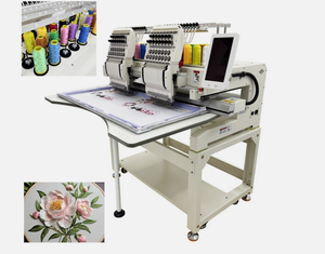 Máquina de Bordar Computarizada Automática de Alta Calidad, 15 Agujas, 2 Cabezales, Nueva, Comercial, 110-220V con Kit de Accesorios - Product Image 1