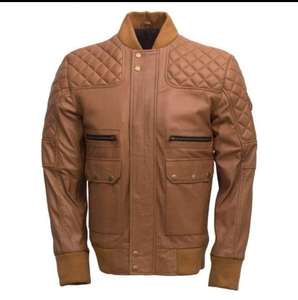 แจ็กเก็ตหนังสำหรับผู้ชายเสื้อแจ็กเก็ตหนังสำหรับผู้ชายมีฉลากตามสั่ง - Product Image 1