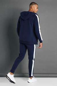 Conjunto Deportivo Ecológico con Capucha, Diseño Minimalista, Estampado Sólido, Chaqueta y Pantalones de Tela Suave, Estilo Moderno y Limpio - Product Image 3