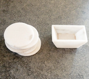 Posavasos de mármol para viola Calacatta para decoración del hogar - Product Image 2