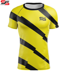 T-shirt de compression à manches courtes personnalisé avec logo de surf MMA BJJ, rashguard sublimé de Jiu Jitsu, créez votre propre rashguard personnalisé - Product Image 6
