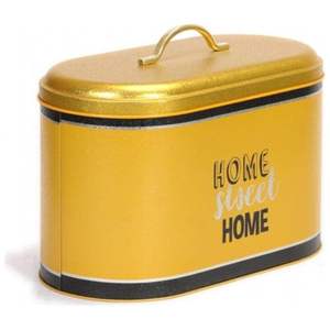 Home Sweet Home Boîte à pain en métal doré de 9,8 L avec poignée 178x338x200mm Stockage et récipient pour aliments - Product Image 2