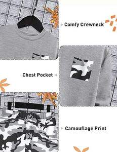 Ensemble survêtement deux pièces pour bébé garçon, décontracté, uni, respirant, léger, pour le sport - Product Image 5