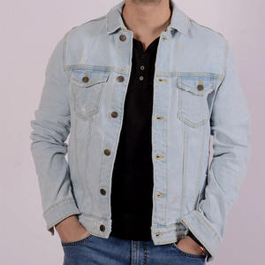 Veste denim pour hommes noire délavée à la pierre directe de l'usine veste décontractée d'extérieur en denim Jeana à manches longues avec logo imprimé personnalisé - Product Image 4
