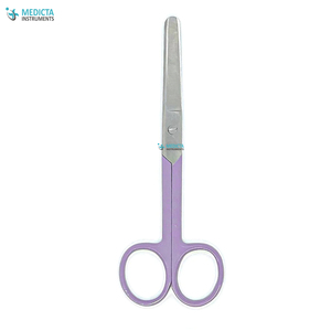 Tijera de lactancia, 14cm, Color azul marino, recta, con punta roblada - Product Image 5