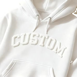 Sudadera con capucha transpirable de estilo oscuro con lavado ácido, de tejido interlock de alto gramaje, silueta holgada, bordes desgastados y gráficos térmicos en relieve - Product Image 1