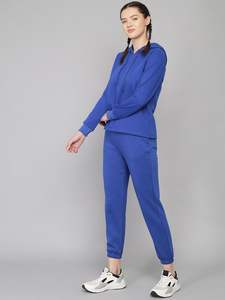 Traje de joggers de otoño e invierno de talla grande para mujer, de 2 piezas jersey con capucha, conjunto de pantalones de chándal, chándal con patrón sólido, ropa con cuello - Product Image 2