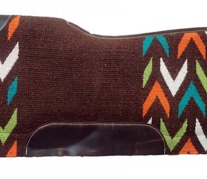 Manta de sillín de lana de Nueva Zelanda de calidad superior, ropa de cuero de diseño personalizado para equitación occidental - Product Image 1