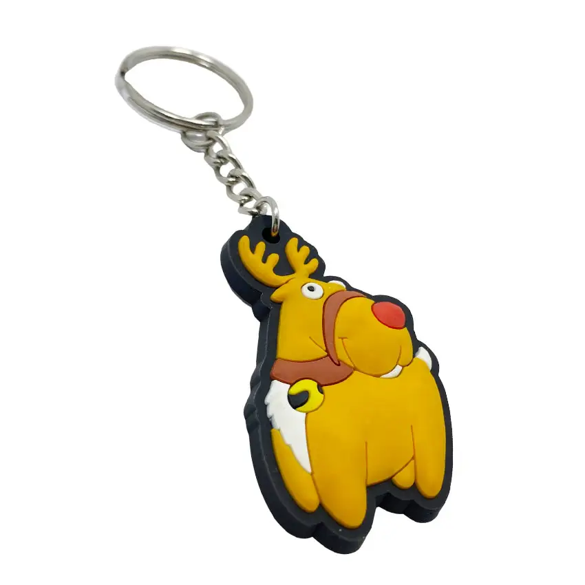 2D Tùy chỉnh hình 3D khối mềm PVC cao su vịt Keychain