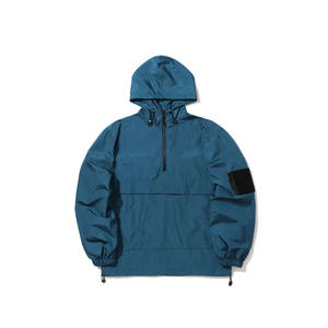 Vente en gros d'usine OEM Veste pull d'hiver à demi-fermeture éclair en polyester de haute qualité pour hommes Veste de randonnée sportive à capuche en toile - Product Image 5