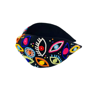 Bandeau perlé fait main, dernière tendance, accessoires pour cheveux noués en haut, pour filles, femmes, enfants, Noël - Product Image 1