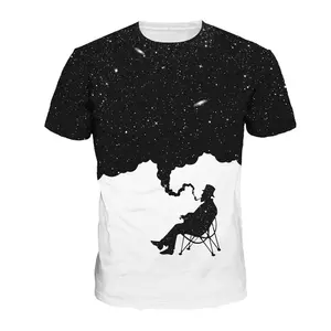 Camiseta de algodón de talla grande de marca de moda, Camiseta con estampado gráfico al por mayor, ropa informal, camiseta Extra grande para hombre - Product Image 6