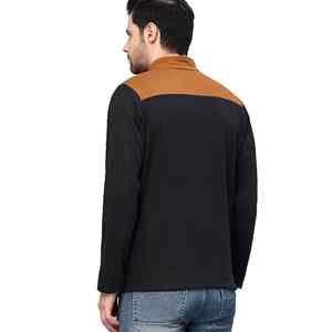 Mode Super chaud hiver toile polaire léger col montant avant Logo veste Sports de plein air pour hommes - Product Image 5