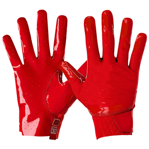 Gants de football américain de conception de logo personnalisé ODM de service d'OEM cuir léger confortable avec entièrement poignée - Product Image 3