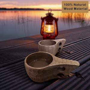 Taza Kuksa de Madera Pulida Hecha a Mano para Acampar al Aire Libre, Viajar y Hacer Senderismo - Diseño Moderno Ecológico por M/S SHAAD HANDICRAFTS - Product Image 6