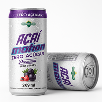 Boisson Énergisante Naturelle Acai Motion à l'Açaí et au Guarana Canette 269ml Légèrement Pétillante Sans Sucre