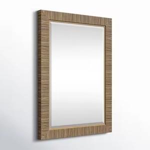 กระจกแก้วทรงสี่เหลี่ยมผืนผ้าทันสมัยกรอบไม้ตกแต่งผนังบ้านสำหรับห้องนั่งเล่นและห้องนอนกระจกตกแต่งติดผนัง - Product Image 1