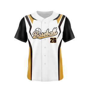 Fabricant de maillots de baseball de haute qualité avec impression par sublimation motifs de rayures de broderie maillot de baseball vierge - Product Image 2