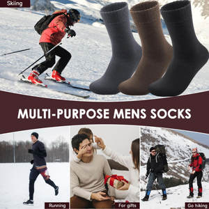 Customized Logo <b>Long</b> Length Windproof Thermal <b>Socks</b> for <b>Men</b> <b>S</b> to XL Unisex Thick Winter Outdoors Warm <b>Socks</b> - Product Image 6