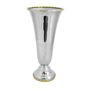Vase de table moderne minimaliste en métal doré pour décoration de bureau ou de salon Présentoir de fleurs en aluminium - Product Image 5