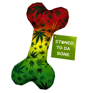 ของเล่นสุนัขรูปกระดูก PAW:20 Stoned to da Bone น่ารัก ตุ๊กตาใบกัญชา ลายใบกัญชา มีเสียงบีบ ขนาด 8 นิ้ว - Product Image 6